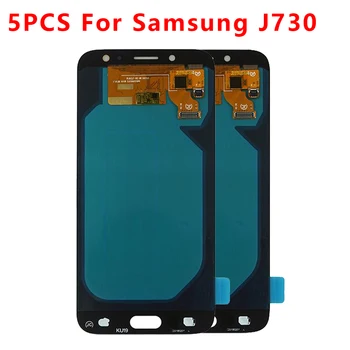 5 gabalas/daug Super Amoled skystųjų kristalų (LCD Samsung Galaxy J7 Pro 2017 J730 J730F J730FM LCD Ekranas Jutiklinis Ekranas skaitmeninis keitiklis Asamblėja