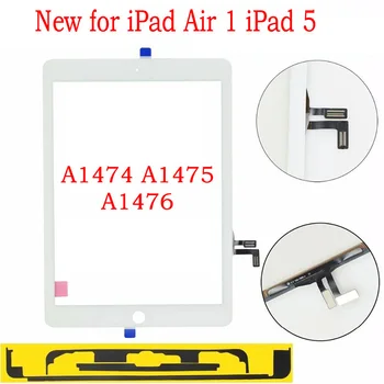 5 vnt Naujas iPad 1 Oro iPad 5 Jutiklinis Ekranas skaitmeninis keitiklis Priekinio Stiklo Ekranas Pakeitimo Touch Panel A1475 A1474 A1476 A1822 A1823