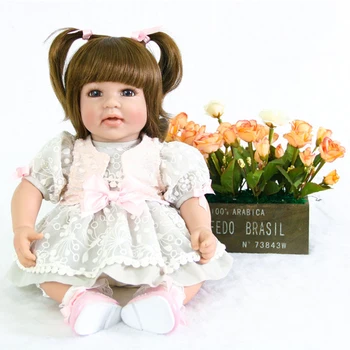 50cm Bebe Reborn Lėles Tikroviška burna Mergina 3/4 Silikono Reborn baby Doll 2019 Berniukas, mergaitė, Naujai Atgimę žaislai Kūdikiams naują dovanų
