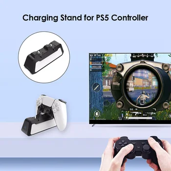 5V 720MAH PS5 Valdytojas Įkrovimo Stotis Dual USB PS5 Gamepad Mokestis Dock for Play Station PS5 Žaidimų Valdiklis Joypad Kreiptuką