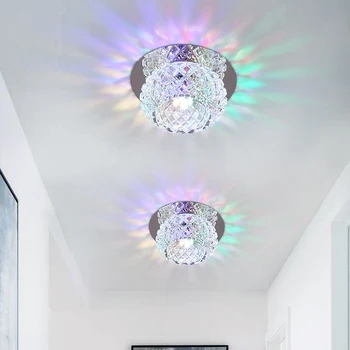 5W Kristalų Led Lubų Šviesos Modernios Led Lubų šviestuvas Šiaurės Retro Vintage Plafonnier Kristalų Plafondlamp Kambarį Miegamasis