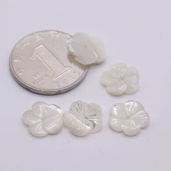 8-15MM Shell Karoliukai Balti Gamtos Motina Pearl Shell Gėlių Granules užrašų knygelė 