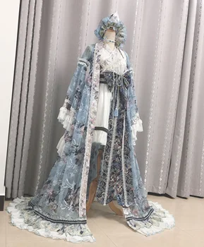 Anime Touhou Project Saigyouji Yuyuko Lolita Dress Spalvingas Dienos Aprangą Cosplay Kostiumas Moterims Helovinas Nemokamas Pristatymas 2020 Naujas.