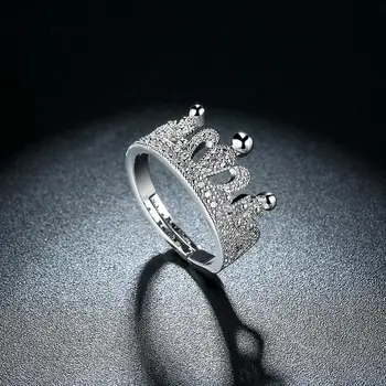 [Apačios Kaina]【Sinor】Inari vestuvinį žiedą serijos Karūnos deimantas atidaryti žiedas papuošalai didmenininkas PR945-C LKN18KRGPR945 lašas laivybos