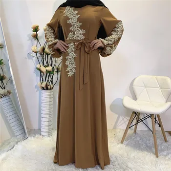 Arabų moterų drabužių moterų islamas drabužių musulmonų mados abaja suknelė moterims zawalcowany blizgančiais suknelė Dubajaus musulmonų kimono abaja MSL249