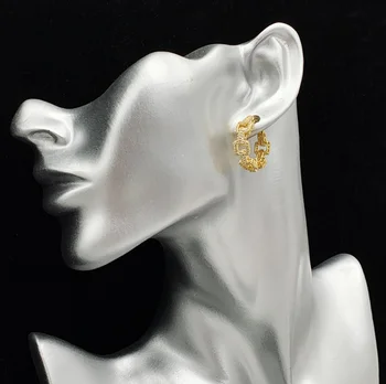 Aukštos klasės apskritimo grandinės su geometrinių aikštėje auskarai aukso spalvos INS interneto įžymybė stilingi moteriški aksesuarai dovanos