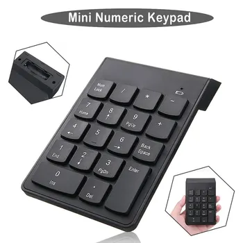 Aukštos Kokybės USB Įkrovimo Mini 18 Klavišus Klaviatūros Nešiojamų 2,4 Ghz Belaidė Skaičių Klaviatūra KOMPIUTERIUI laptopo