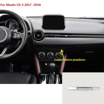 Automobilių kėbulo stick padengti ABS Chrome priekiniai galvos viduryje kontrolės apdailos rėmas žibintas 1pcs Už 
