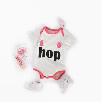 Baby girl drabužiai, Naujagimių, Vaikų Drabužių Mados Medvilnės laiškas Trumpas rankovės Trumpikės romper Babygrow Bamblys Jumpsuit