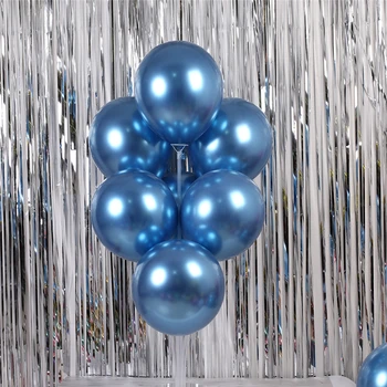 Balionas 50 vnt Latekso balionas 50 Vnt 12inch Chrome Blizgus Metalinis Latekso Balionų, už Gimtadienio, Vestuvių Grad Šalis dekoro JJ20