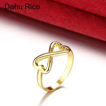 Bijuteria feminina ofertas calientes con envio už dyką aukso spalvos moterims aukso spalvos žiedų aneis Dahu Rikas aukso spalvos žiedų