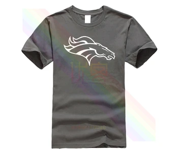 Broncos - Black T-Shirt Ventiliatorius Denver Futbolo Bronco logotipas AFC Visi Dydžiai S-2XL Harajuku Topai marškinėliai Mados Klasika