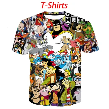Cartoon Network 90s Hoodies 3d Spausdinimo Bliuzono/megztiniai Vyrams Harajuku Juokinga Streetwear Hip-Hop Megztinis