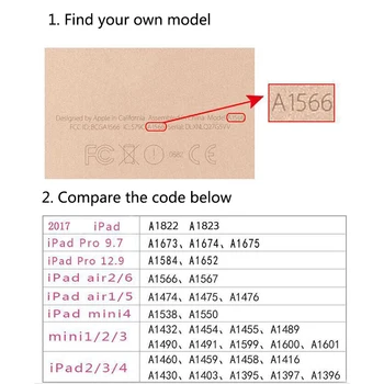Case For iPad Mini 1 2 3 Naujas Tablet Stand PU Odos Magnetas Smart Cover 