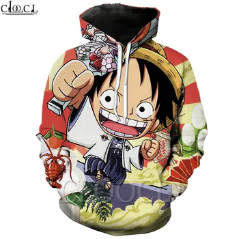 CLOOOCL Japonų Anime One Piece Atsitiktinis Streetwear 3D Spausdinimo Bliuzono Palaidinės Berniukui Tracksuit Hoodies Vyrai Moterys Mados Viršūnes