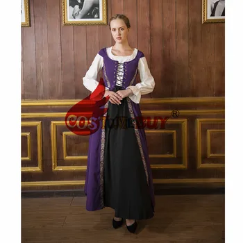 Costumebuy Moterų Renesanso Piratų Valstiečių Viking Wench Viduramžių Skraiste Palace Cosplay Kostiumas Maid Suknelė