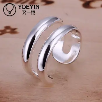 Didmeninė sidabro padengtą vestuviniai žiedai moterų sužadėtuvių ir Vestuvių papuošalai Super Siūlo Aukštos kokybės puikus