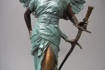 Didžiulis Žalias Bronzos, Marmuro Skulptūros Meno deivė Atėnė grožio tatue