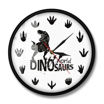 Dinozaurai Pasaulį Drakono Nagai Sieninis Laikrodis Vaikas Kambarys Švietimo Sienų Dekoras Dinozaurų Pėdsakų Dainos 