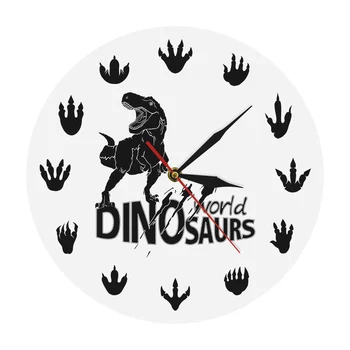 Dinozaurai Pasaulį Drakono Nagai Sieninis Laikrodis Vaikas Kambarys Švietimo Sienų Dekoras Dinozaurų Pėdsakų Dainos 
