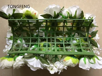 Dirbtinių gėlių arka šilko rožė Hydrangea Vestuvių stalo dekoracija kelių švino puošyba 10vnt/daug Šampano TONGFENG