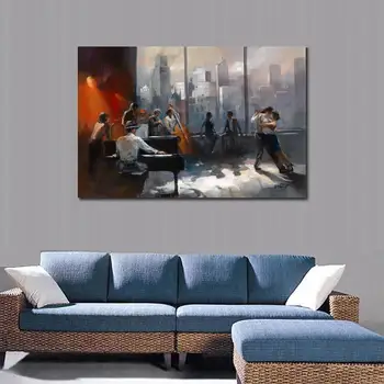 Drobė sienos meno Musicroom su vaizdu į horizontą Willem Haenraets naftos paveikslų kambarį rankomis dažyti Aukštos kokybės