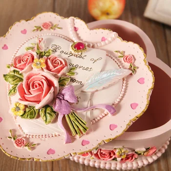Europos Teismas Retro talpinimo Kūrybingi gimtadienio dovana Princesė namuose priedai papuošalų dėžutė Dekoratyvinė dėžutė