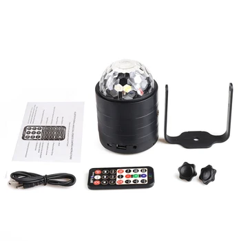 Garso Aktyvuotas Namų Puošybai Vestuvių Blykstės Lempa LED Magic Ball Light USB Įkrovimo 6 Spalvos Nuotolinio Valdymo Grupė KTV Rodyti