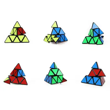 GloryStar 3x3 Piramidės Formos Nešiojamų Magic Cube Kūrybos Smegenų Paramos Stresas Vaikų Žvalgybos Įspūdį Žaislai