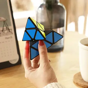 GloryStar 3x3 Piramidės Formos Nešiojamų Magic Cube Kūrybos Smegenų Paramos Stresas Vaikų Žvalgybos Įspūdį Žaislai