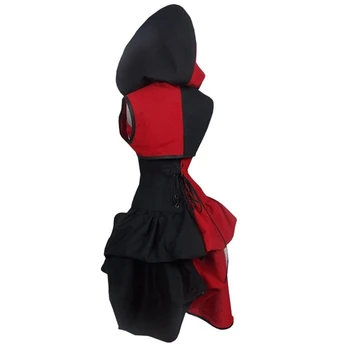 Gotikos Suknelė 2020 Naujienos Viduramžių Kostiumas Moterims Raudonas Juodas Pledas Hoodies Išgalvotas Nuslėpti Drabužių Helovinas Kostiumas Moterims