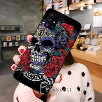 Grim Reaper Kaukolės Skeletas Prabanga, Telefono dėklas, Skirtas Samsung S6 S7 krašto S8 S9 S10 e plius A10 A50 A70 note8 J7 2017