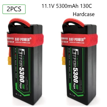 GTFDR lipo Baterija 3S 11.1 V 5300mAh 130C -260C XT60 T Plug HardCase Lipo Baterija RC HPI HSP 1/8 1/10 Buggy RC Automobilių, Sunkvežimių