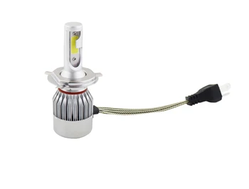 H4 LED Žibintų Lemputes Rinkinio C6 Hi/Lo Pluošto COB 6000K Tinka Golf Bora camry GL8 plaukti 