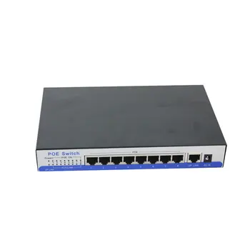 H8 port gigabit switch poe 9 10/100/1000mbps rj45 port 8 IEEE802.3af/į aktyvius poe už Dahua Hik WAPA 3M 1080P HD IP VAIZDO kamera