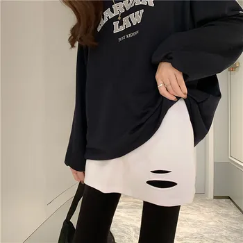 Harajuku Streetwear Tuščiaviduriai iš Šono Atidaryti Sijonas Moterims Seksualus Trumpą Mini Sijonai ponios Gotikos Balta faldas mujer moda 2020 m.