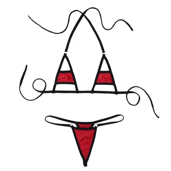IEFiEL Moterų maudymosi Kostiumėliai, Bikini Push Up maudymosi kostiumėlį Paplūdimio Maudymosi Kostiumą Thongi Bikini Komplektas Apynasrio Kaklo Bra Top su Trumpikės Dugnas
