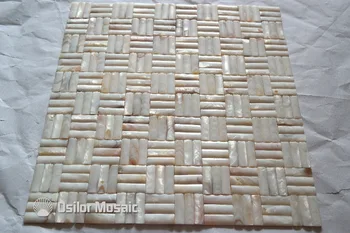 Išgaubto natūralių Kinijos gėlo vandens shell vientiso motina perlų mozaikos plytelių, vonios sienos plytelių apdaila