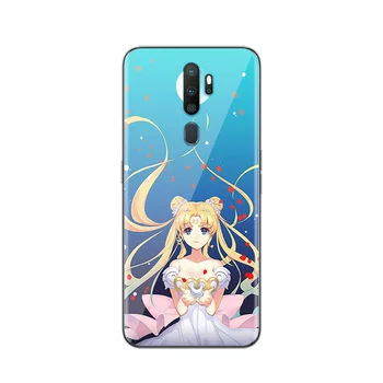 Japonų Anime Sailor Moon Dėl KOLEGA Reno 4 3 ACE A9 A5 F15 Realme C2 K5 K3 R17 R15 Pro 4G 5G 2020 m., Minkštas Telefono dėklas