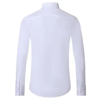 Juoda Balta Mens Prabangūs Marškiniai ilgomis Rankovėmis Geometrijos Spausdinti Atsitiktinis Vyras Marškinėliai Mados Slim Fit Šalies Žmogus Marškinėliai 3XL