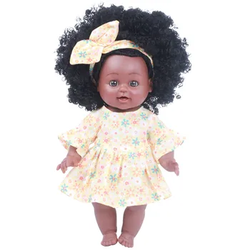 Kalėdų Dovana Juoda Mergina Lėlės Afrikos Amerikos Žaisti Lėlės Tikroviška 35cm Kūdikių Žaisti Lėlės, žaislai berniukams, mergaitėms šventinių dovanų#Y