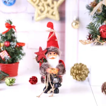 Kalėdų Juostoje Namuose Apdaila Kalėdos Šlifavimo Pliušinis Santa Claus Lėlė su Naftos lempos Darbalaukio Figūrėlės Vaikams Kalėdų Dovanos -