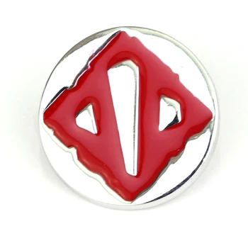 Karšto DOTA 2 Vėliava Logotipas Raudona / Juoda Sagė Metalo Lydinio Pin Žaidimas Sagės Žaidimo Gerbėjai Emblemos Žaidimas, Segtukai, Aksesuarai
