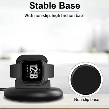 Karšto Įkrovimo Dokas Fitbit Versa3/Prasme Smart Žiūrėti Įkroviklis Bazinės Stoties Nešiojamų Žiūrėti USB Įkroviklio Laido Adapteris