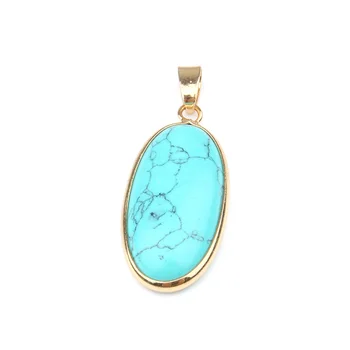 Kiaušinio formos, Padengtą Opal Akmenys Pakabukas Reiki Healing Natūralaus Akmens Amuletas 