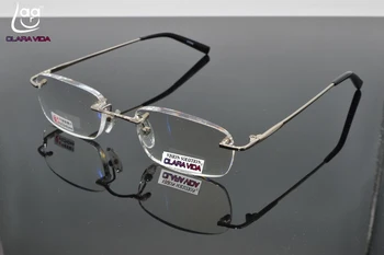 KLAROS VIDA taškus frameless kokybės 12 sluoksniais padengtas sidabro standžių su atveju-skaitymo akiniai+1.0 +1.5 +2.0 +2.5 +3.0 +3.5 +4.0
