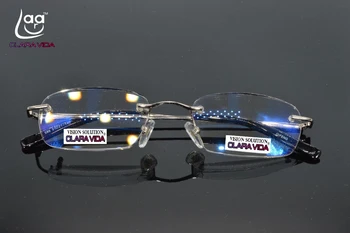 KLAROS VIDA taškus frameless kokybės 12 sluoksniais padengtas sidabro standžių su atveju-skaitymo akiniai+1.0 +1.5 +2.0 +2.5 +3.0 +3.5 +4.0