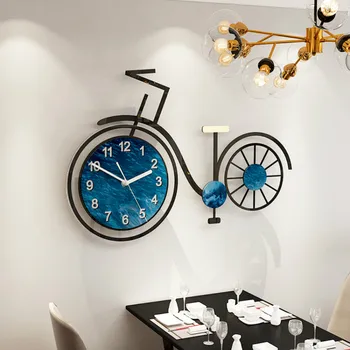 Kokybės Akrilo Žiūrėti Kabinti ant Sienos Menas Dviračių Dizaineris Laikrodžiai Kvarco Silent Miegamasis Namų Dekoro Horloge WF1105