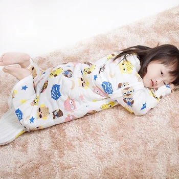 Kūdikių miegmaišis, su Nuimamu ilgomis Rankovėmis Rudenį, Žiemą Šiltas, Minkštas Medvilnės Sleepwear Kūdikiams, Vaikiška Vaikai Sleepsack