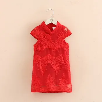 Kūdikių Nėrinių Suknelė 2021 M. Vasarą korėjos Stiliaus Naujas Mergaičių Drabužiai, Vaikų Trumpas Rankovėmis Suknelė